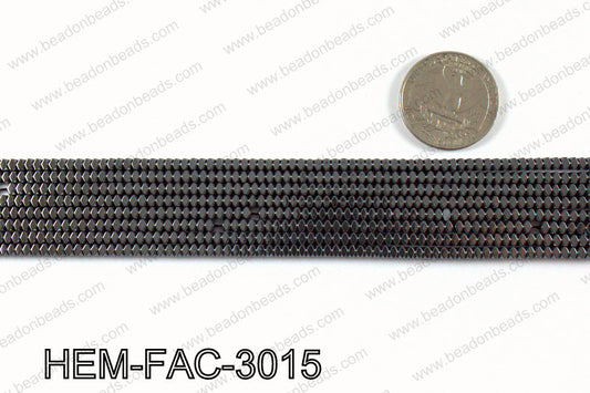 Metallic coated hematite 3x2mm HEM-FAC-3015