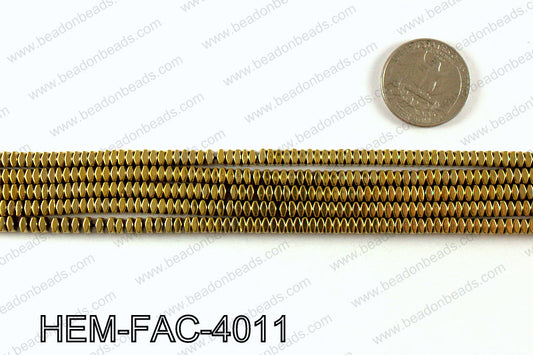 Metallic coated hematite 4x3mm HEM-FAC-4011