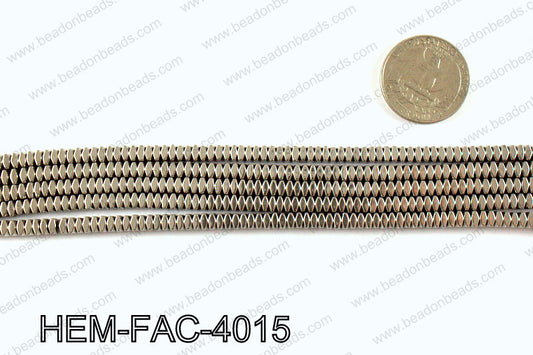 Metallic coated hematite 4x3mm HEM-FAC-4015