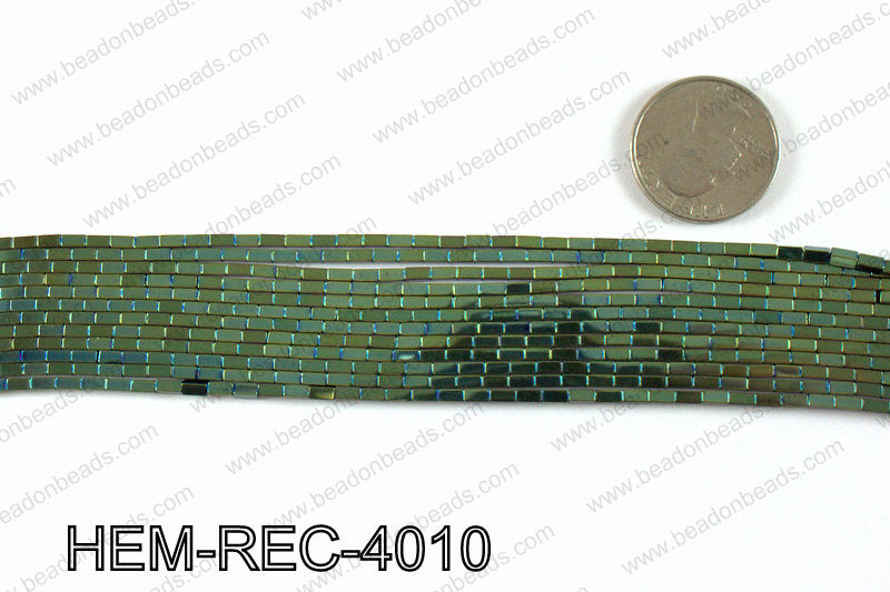 Metallic coated hematite 4x2mm HEM-REC-4010