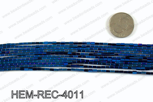 Metallic coated hematite 4x2mm HEM-REC-4011