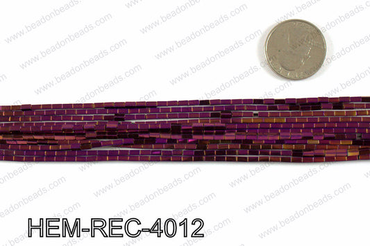 Metallic coated hematite 4x2mm HEM-REC-4012