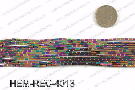 Metallic coated hematite 4x2mm HEM-REC-4013