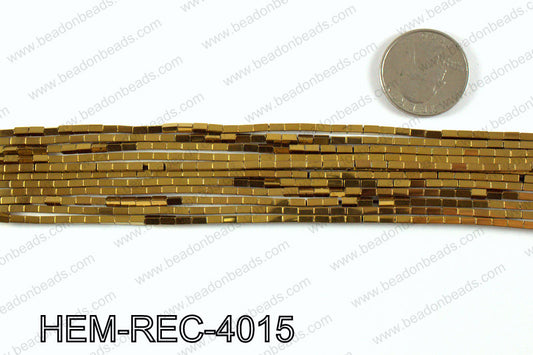 Metallic coated hematite 4x2mm HEM-REC-4015