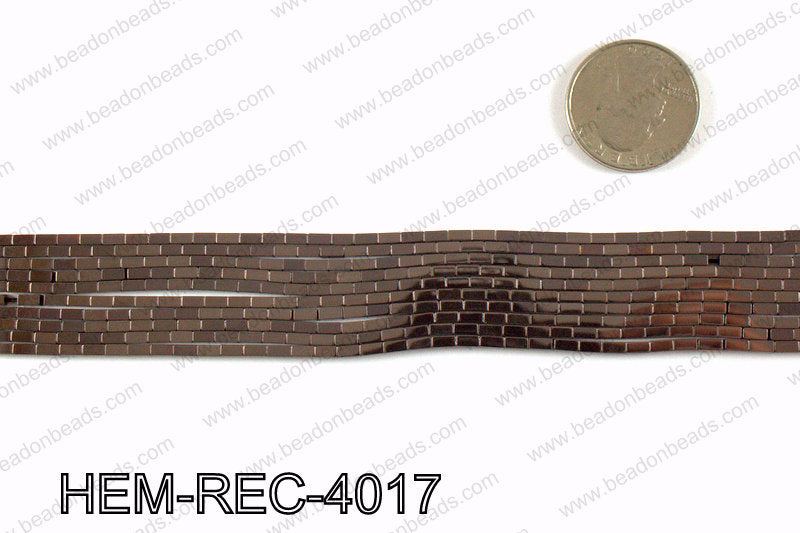 Metallic coated hematite 4x2mm HEM-REC-4017