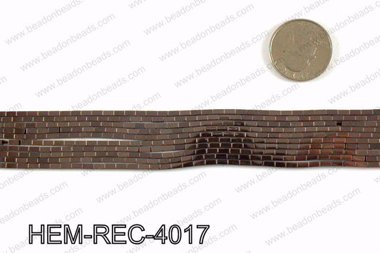 Metallic coated hematite 4x2mm HEM-REC-4017