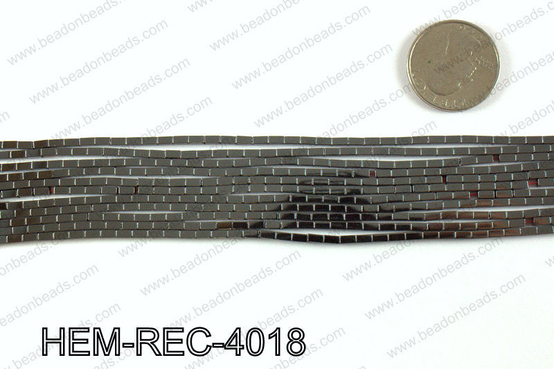 Metallic coated hematite 4x2mm HEM-REC-4018