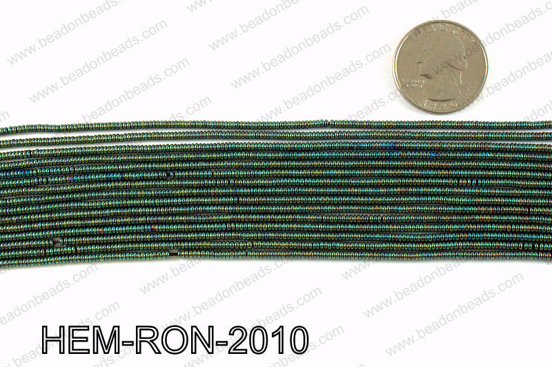 Metallic coated hematite 2x1mm HEM-RON-2010