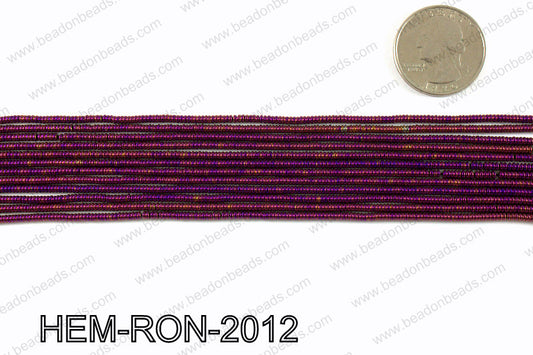 Metallic coated hematite 2x1mm HEM-RON-2012