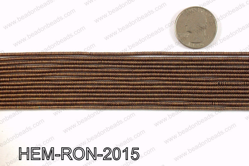 Metallic coated hematite 2x1mm HEM-RON-2015