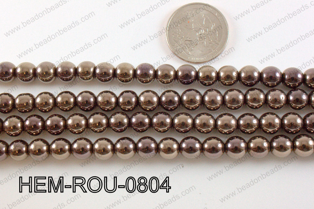Hematite Round Brown 8mm HEM-ROU-0804