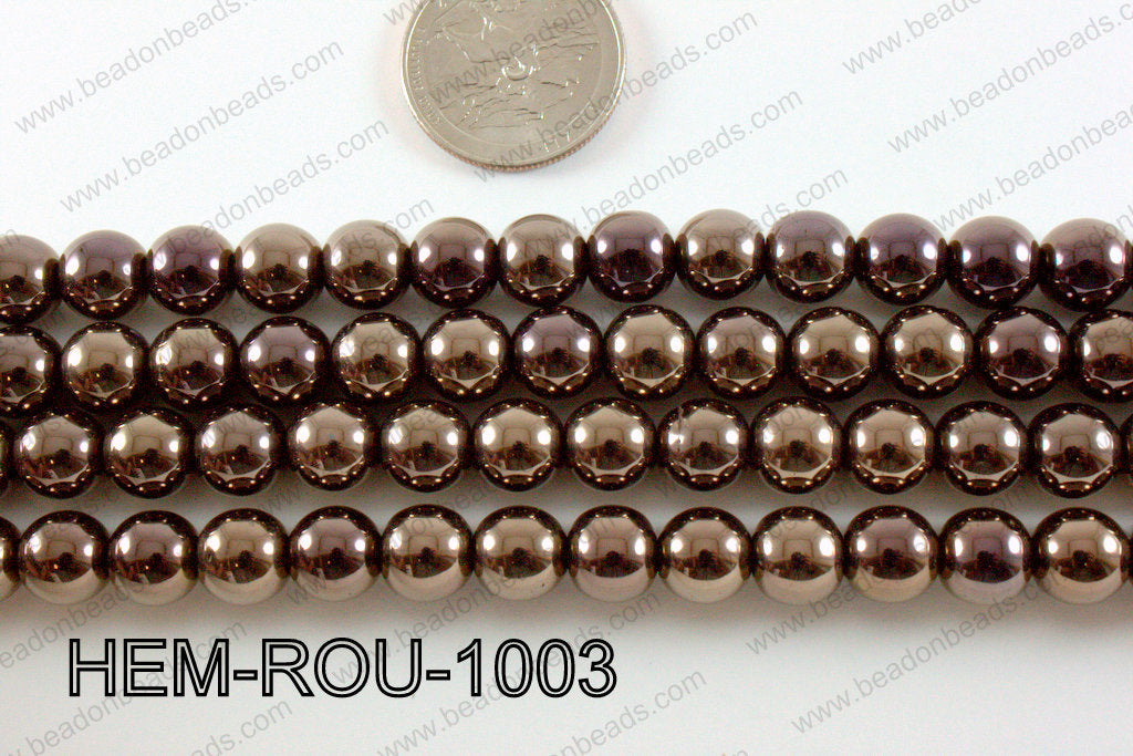 Hematite Round Brown 10mm HEM-ROU-1003