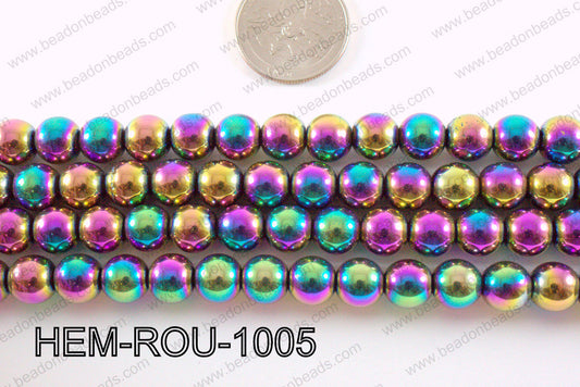 Hematite Round Gold AB 10mm HEM-ROU-1005