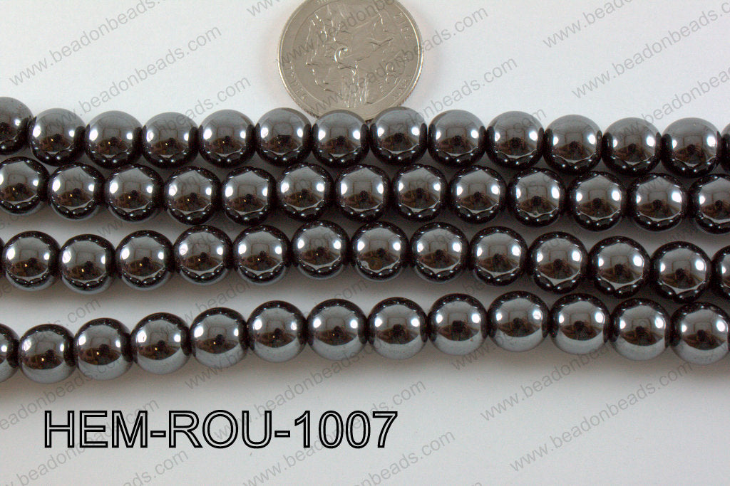 Hematite Round Black 10mm HEM-ROU-1007