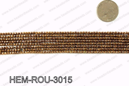 Metallic coated hematite 3x3mm HEM-ROU-3015