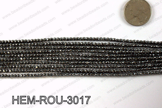 Metallic coated hematite 3x3mm HEM-ROU-3017