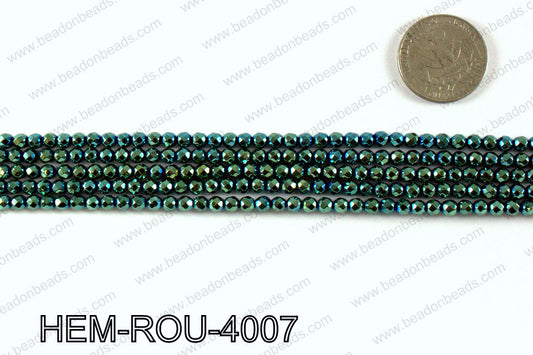 Metallic coated hematite 4x4mm HEM-ROU-4007