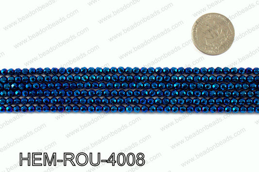 Metallic coated hematite 4x4mm HEM-ROU-4008