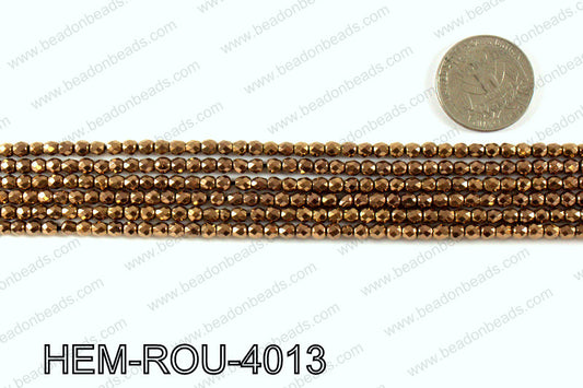 Metallic coated hematite 4x4mm HEM-ROU-4013