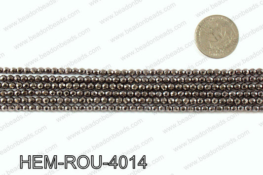 Metallic coated hematite 4x4mm HEM-ROU-4014