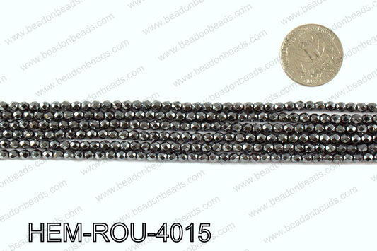 Metallic coated hematite 4x4mm HEM-ROU-4015
