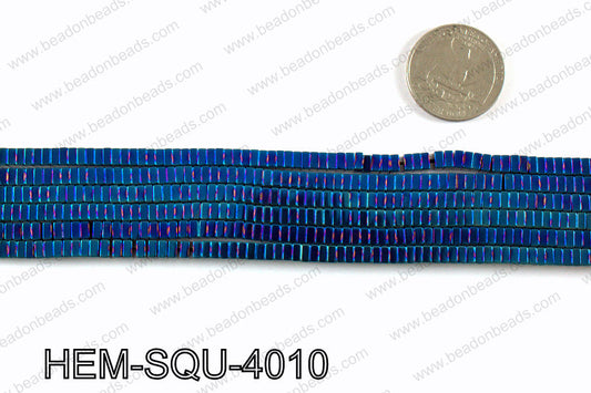 Metallic coated hematite 4x2mm HEM-SQU-4010