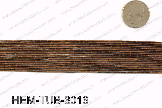 Metallic coated hematite 3x1mm HEM-TUB-3016