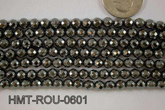 Hematite Round faceted 6mm HMT-ROU-0601