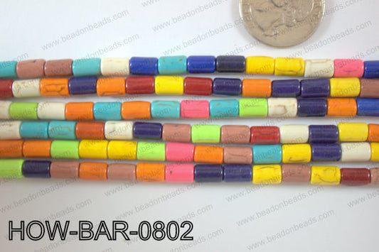 Howlite Tube 8x5mm HOW-BAR-0802