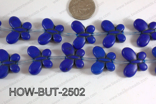 Howlite Butterfly Dark Blue 20x25mm HOW-BUT-2502