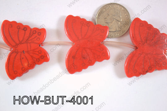 Howlite Butterfly 40x30mm HOW-BUT-4001