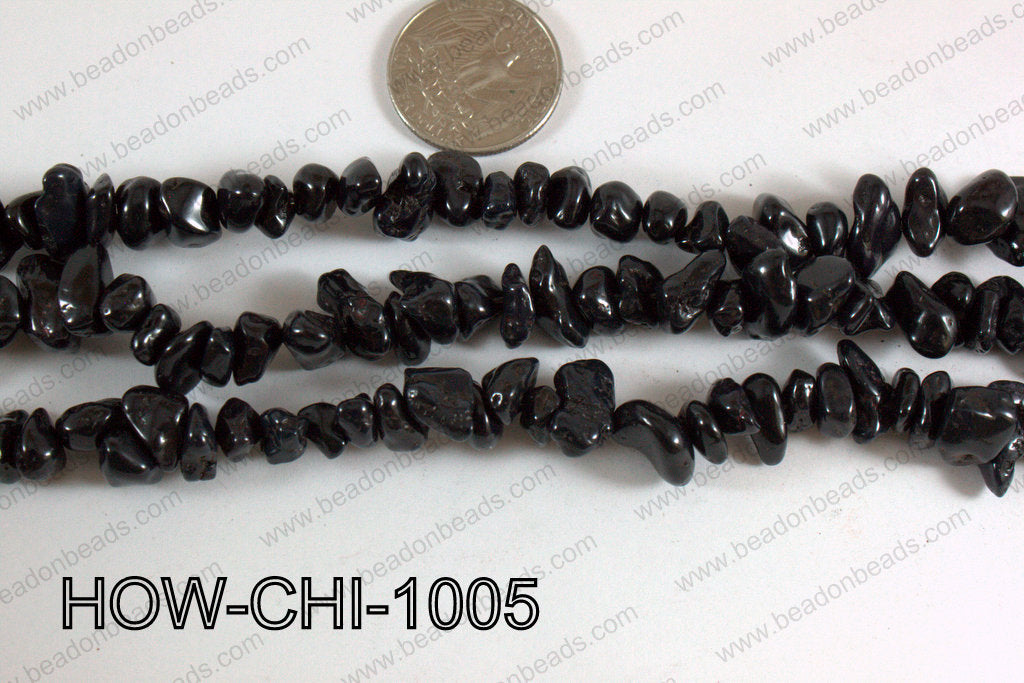 Howlite Chips Black 5x10mm HOW-CHI-1005