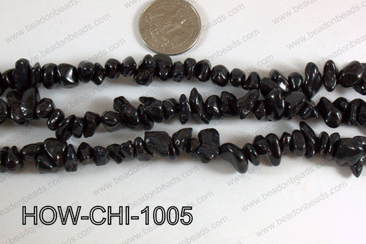 Howlite Chips Black 5x10mm HOW-CHI-1005