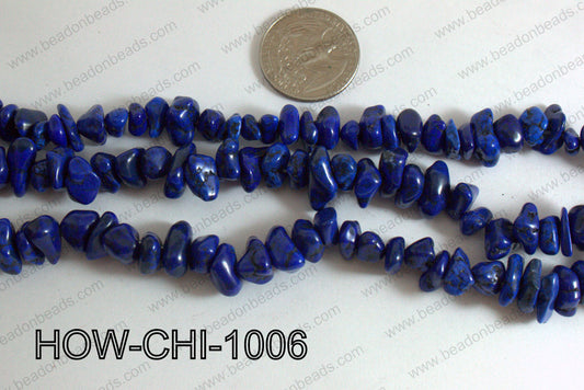Howlite Chips Dark Blue 5x10mm HOW-CHI-1006