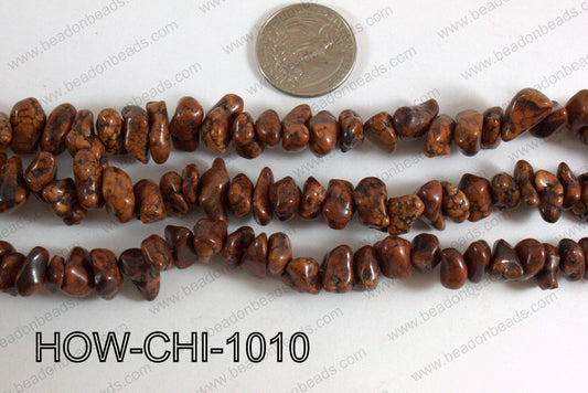 Howlite Chips Brown 5x10mm HOW-CHI-1010