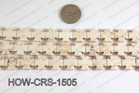 Howlite Cross White 15X15mm HOW-CRS-1505