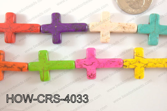 Howlite Cross 18x25mm HOW-CRS-4033