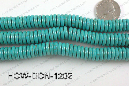 howlite donut shaped turquoise 12mm HOW-DON-1202
