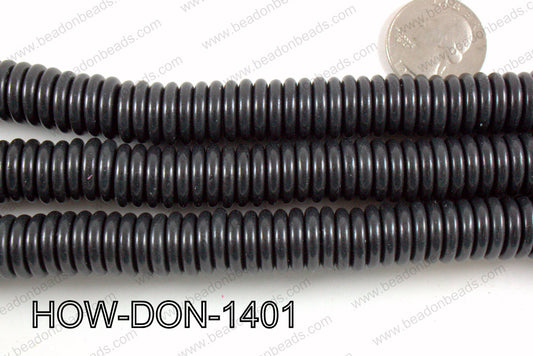 howlite donut shaped black 14mm HOW-DON-1401