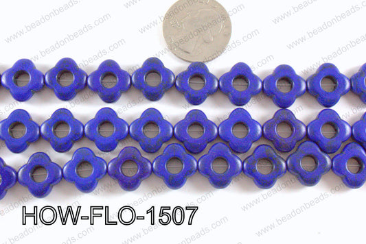 howlite flower dark blue 15mm HOW-FLO-1507