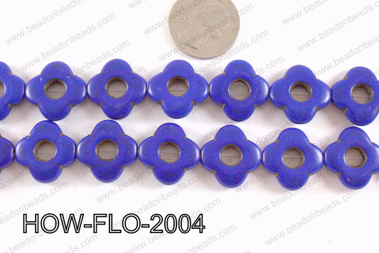 howlite flower dark blue 20mm HOW-FLO-2004