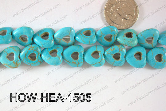 Howlite Heart 16mm HOW-HEA-1505