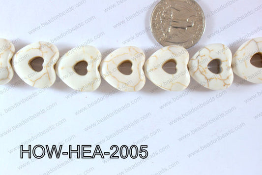 Howlite Heart 20x20mm HOW-HEA-2005