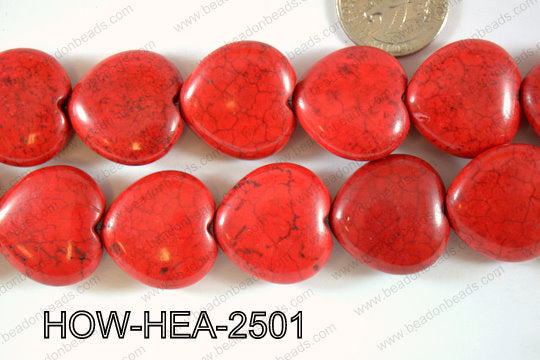 Howlite Heart 25x25mm HOW-HEA-2501