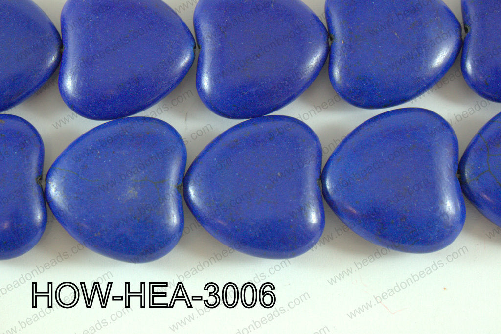 Howlite Heart 30mm HOW-HEA-3006