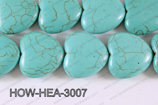 Howlite Heart 30mm HOW-HEA-3007