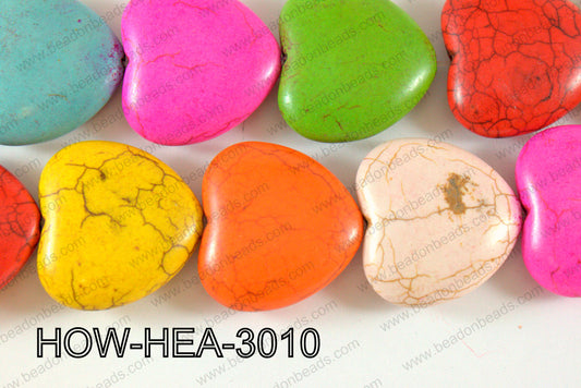 Howlite Heart 30mm HOW-HEA-3010