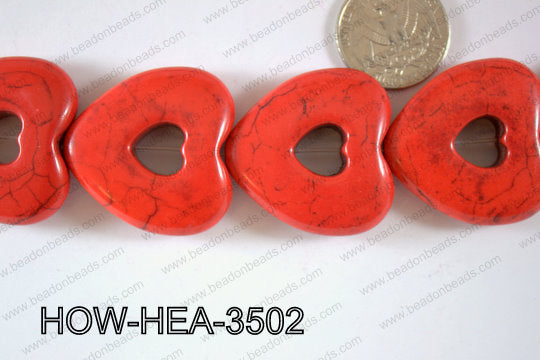 Howlite Heart 35x35mm HOW-HEA-3502