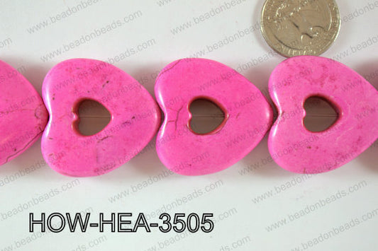 Howlite Heart 35x35mm HOW-HEA-3505