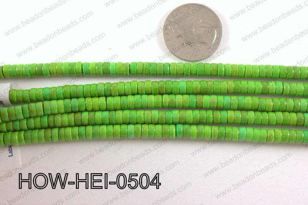 howlite heishi green 5x3mm HOW-HEI-0504